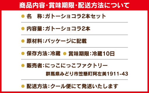 【27】ガトーショコラ2本セット	