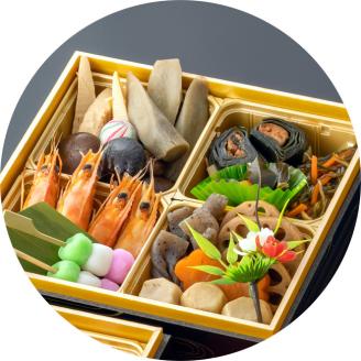 【128】おざわの特選おせち3段重(そば4人前付き)