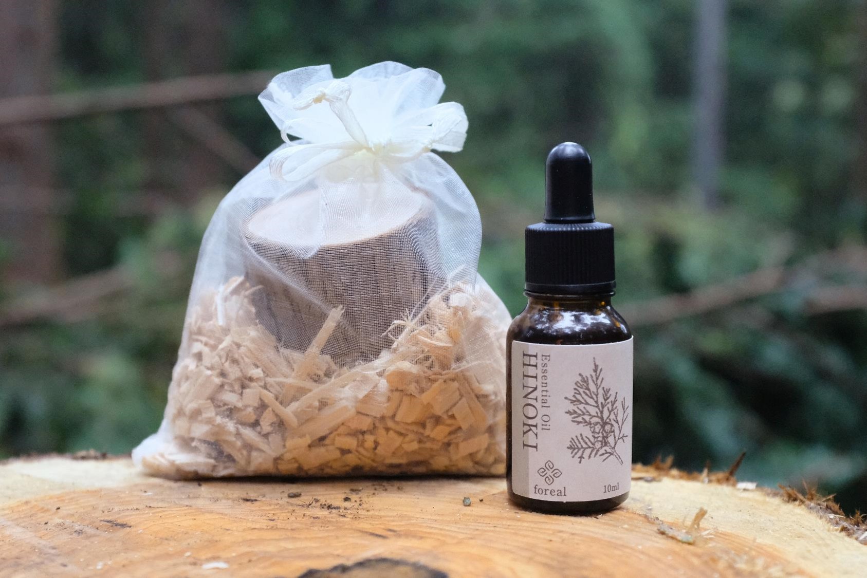 【252】森の香。HINOKI（WOODディフューザー付き）