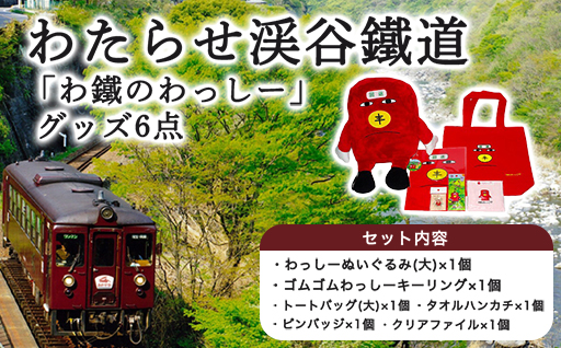 【95】わたらせ渓谷鐵道「わ鐵のわっしー」グッズ６点