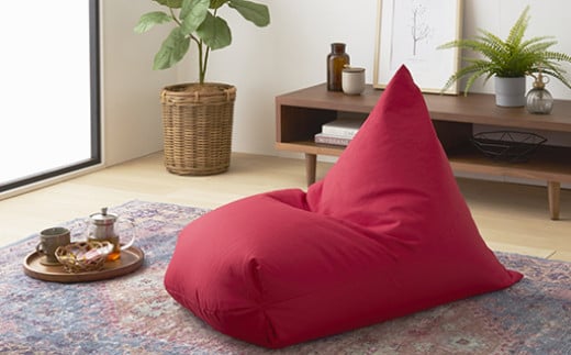 【a030】ビーズクッション　レゴリス（レッド・オックス生地）【配送不可地域：沖縄県、離島】