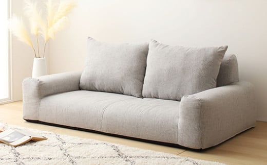 【a054】低反発フロアソファ(グレー・エレガンス生地)【配送不可地域：沖縄県、離島】