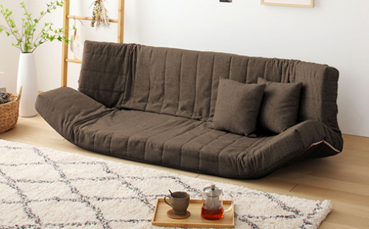 【a059】低反発マルチソファ（ブラウン・エレガンス生地）【配送不可地域：沖縄県、離島】