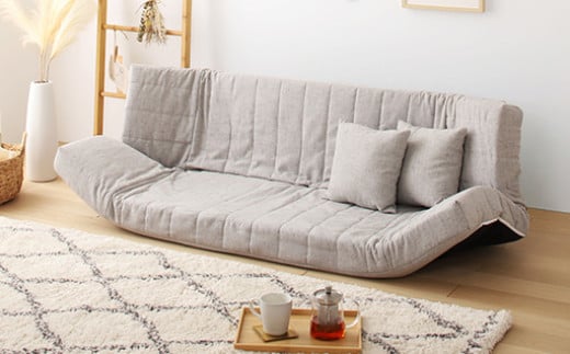 【a062】低反発マルチソファ（グレー・エレガンス生地）【配送不可地域：沖縄県、離島】