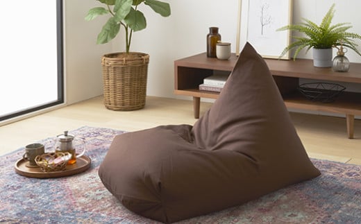 【a069】ビーズクッション　レゴリス（ブラウン・オックス生地）【配送不可地域：沖縄県、離島】