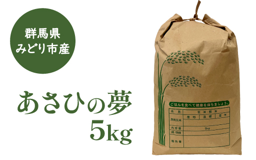 【a169】群馬県みどり市産　あさひの夢（精米）