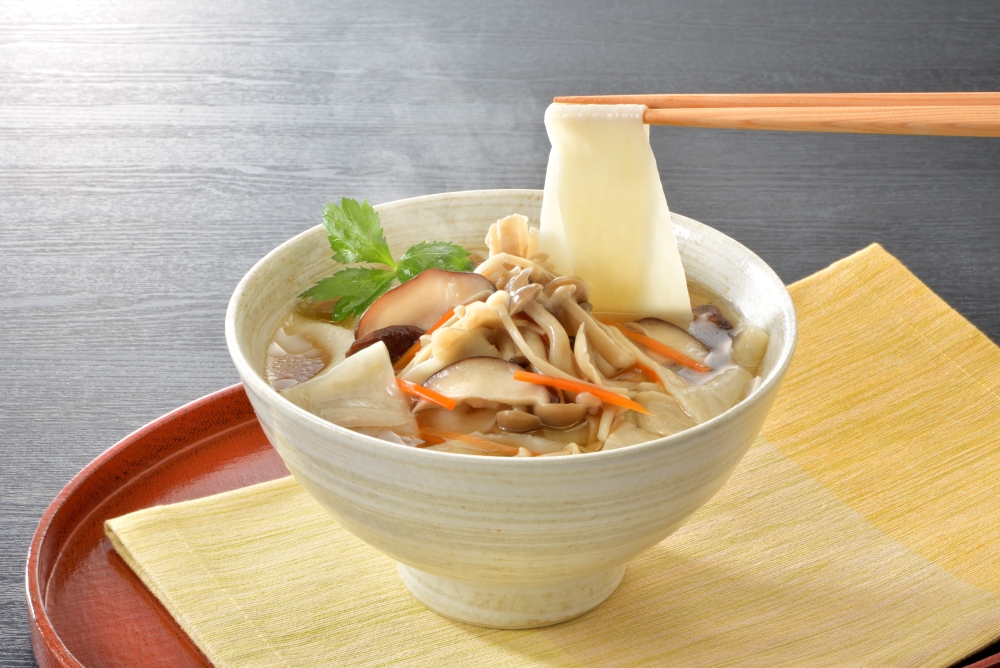 【a229】懐石ひもかわうどん めん汁付き（半生）×3個