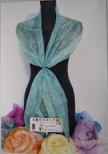 【121】絹100％紗織ストール