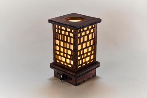 【266】みどりの杉あかり　直方体タイプ（1/fゆらぎの格子）