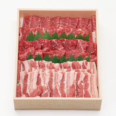 上州牛肩・モモ焼肉:榛名ポークバラ焼肉セット(合計1kg)【配送不可地域：離島】