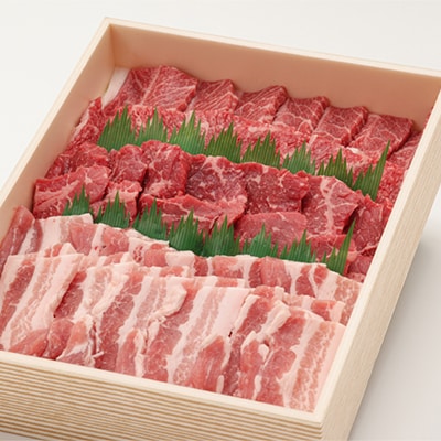 上州牛肩・モモ焼肉:榛名ポークバラ焼肉セット(合計1kg)【配送不可地域：離島】