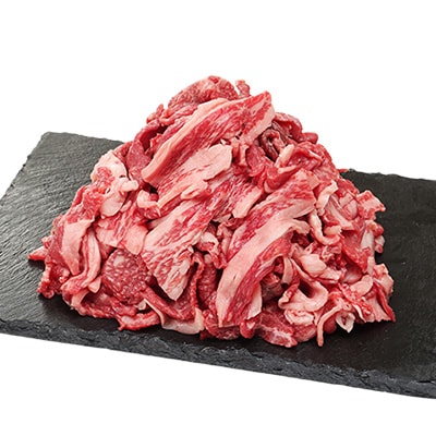 冷凍上州牛　モモカタバラ切落し　1kg【配送不可地域：離島】