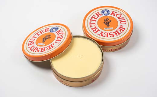 【神津牧場】ジャージー牛の濃厚ミルクで作った発酵バター225g×2缶セット F21K-493