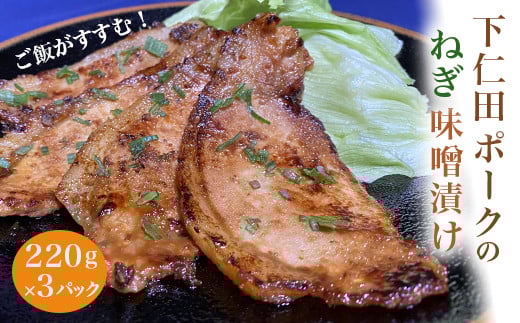 群馬県下仁田町 下仁田ポークのねぎ味噌漬け 220g×3 ロース F21K-074