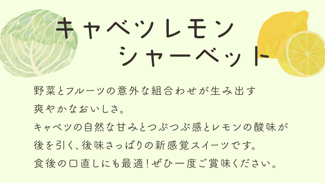 キャベツ レモンシャーベット 6個 セット アイスクリーム アイス スイーツ  ご当地アイス あっさり 爽やか デザート 嬬恋キャベツ [AH039tu]