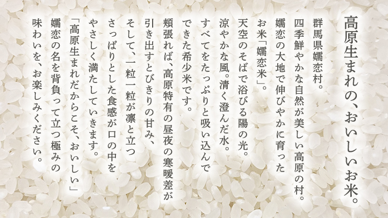 ひとめぼれ 嬬恋米 5kg × 2袋 ( 合計 10kg ) 令和7年産 新米 ブランド米 白米 受賞 皇室献上米 農家直送 精米 米 こめ コメ ごはん 群馬県 [AU001tu]