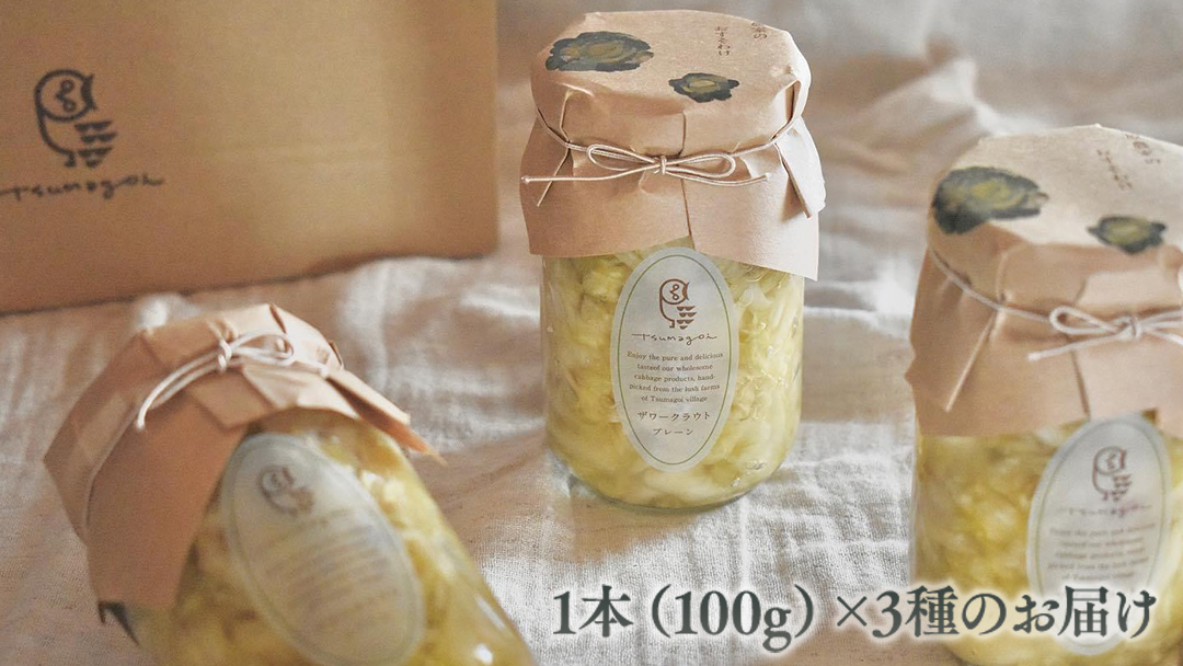 【 お中元 熨斗付】 ザワークラウト3本セット 熨斗 お中元 妻の手しごと 国産 惣菜 弁当 お弁当 詰め合わせ 漬物 漬け物 発酵食品 腸活 ギフト 贈答 酢漬け 嬬恋キャベツ キャベツ [AF025tu]
