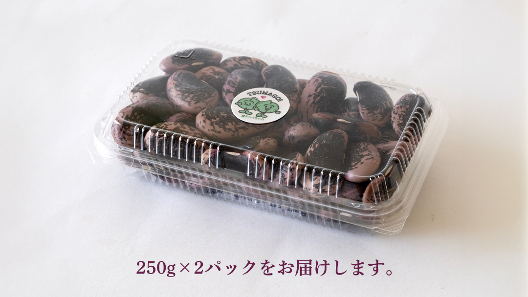 嬬恋村 浅間高原特産【 大粒 】乾燥 花豆 500g 花まめ 花豆 群馬 黒豆 煮豆 おせち 数量限定 [AI001tu]