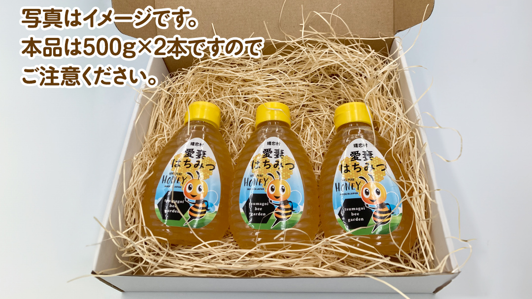 嬬恋村 愛妻はちみつ ( アカシア ) 500g × 2個セット はちみつ 国産 ハチミツ 蜂蜜 群馬 アカシア [AC011tu]