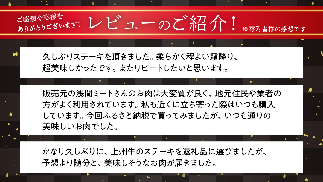 上州牛 サーロインステーキ 400g ( 200g × 2枚 ) サーロイン ステーキ 肉 牛肉 国産 国産牛 ブランド牛 ステーキ肉 バーベキュー BBQ 鉄板焼き 冷凍 真空パック 小分け 個包装 贈答 ギフト 群馬 クリスマス お正月 [AH021tu]
