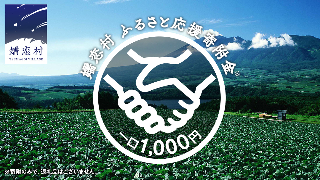 【返礼品なし】群馬県 嬬恋村 ふるさと応援寄附金 1000円 寄附のみの応援 寄附のみ 返礼品なし 返礼品無し [AO015tu]