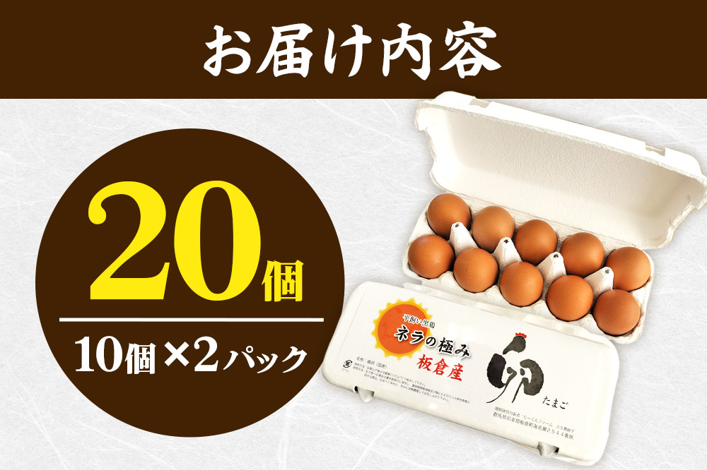 ネラの極み 卵 たまご 20個（10個×2パック）