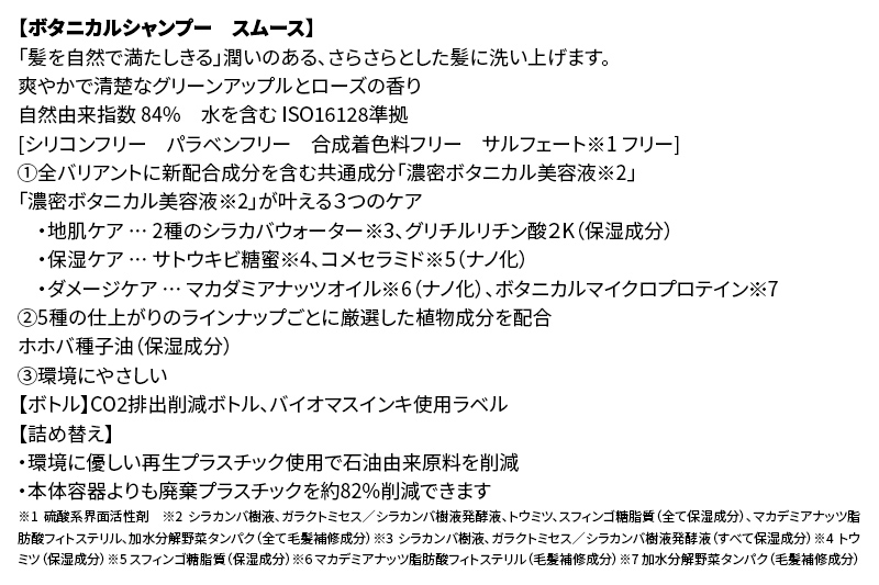 BOTANIST ボタニスト ボタニカルシャンプー 詰替 単品【スムース】【ゆうパケット】