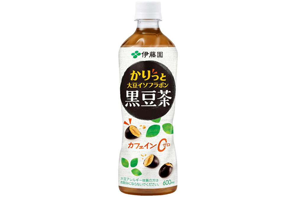 《定期便2ヶ月》かりっと大豆イソフラボン黒豆茶 600ml×24本【1ケース】 [ノンカフェイン ヘルシー お茶 ペット飲料 伊藤園 まとめ買い 箱買い]