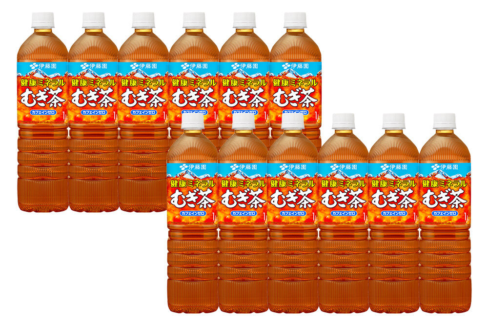 《定期便2ヶ月》健康ミネラルむぎ茶 伊藤園 ＜1L×12本＞【1ケース】 [ふるさと納税 お茶 麦茶 ペットボトル 国産 伊藤園]