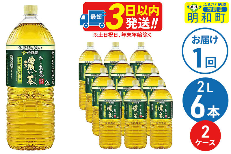 お～いお茶濃い茶 ＜2L×6本＞ 伊藤園【2ケース】 [伊藤園 緑茶 ペットボトル]