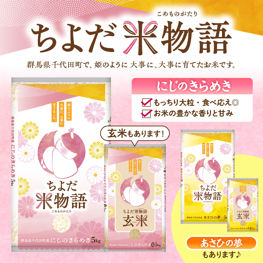 2026年6月発送【令和7年度産】群馬県千代田町産 にじのきらめき 5kg×1袋 (精米) 群馬県 千代田町