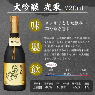 日本酒 大吟醸 清酒 【光東】 地酒 セット 群馬県 千代田町 ＜山川酒造＞