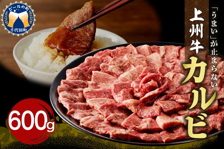 牛肉 カルビ 【上州牛】 600g  群馬 県 千代田町