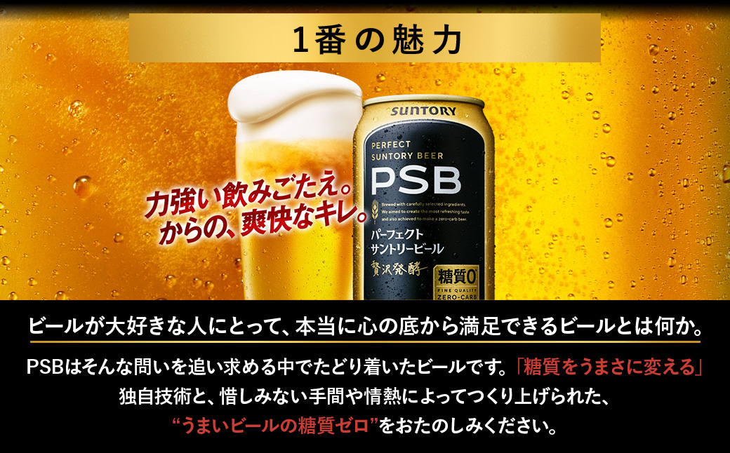 【3ヶ月定期便】サントリー　パーフェクトサントリービール（PSB）【350ml×48本】（高田屋本店）