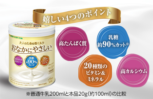 大人のための粉ミルク　雪印ビーンスターク　おなかにやさしい　(スティック)　1ケース　(12箱入)/大人用