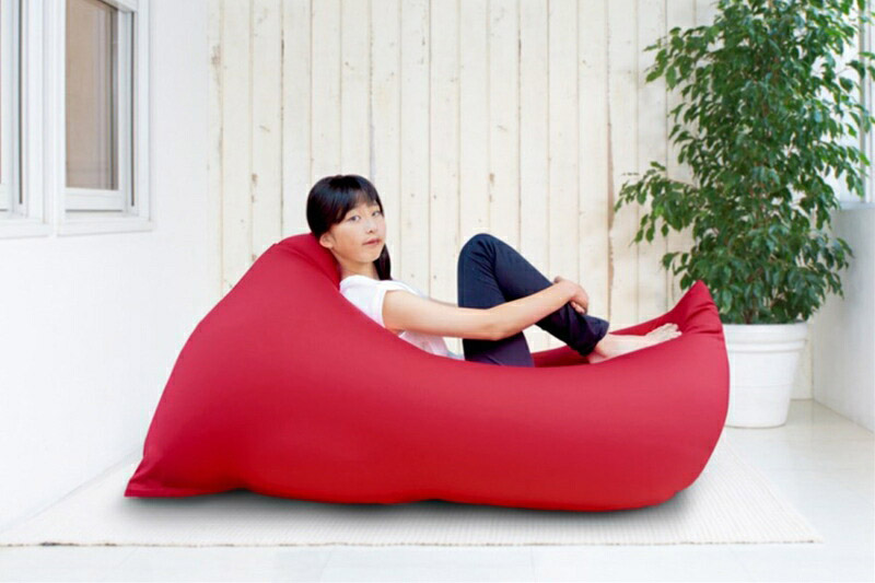 ビーズクッション 座れば誰でもダメになるクッション ビッグクラウド ネイビー