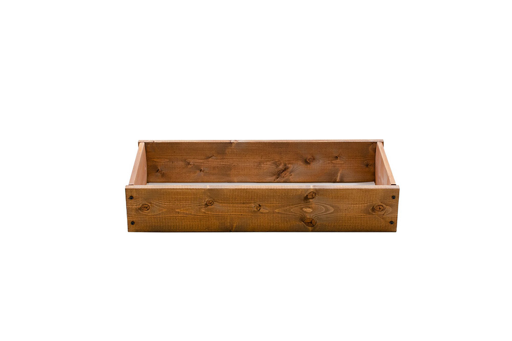 お手軽ビオトープ 池製作キット(W90×D30×H18.5cm) ブラウン