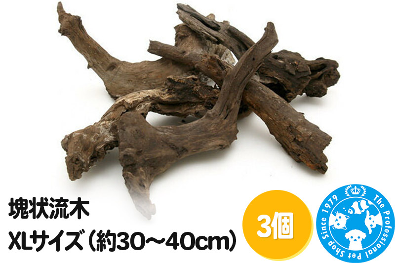 塊状流木 XLサイズ（約30～40cm）3個