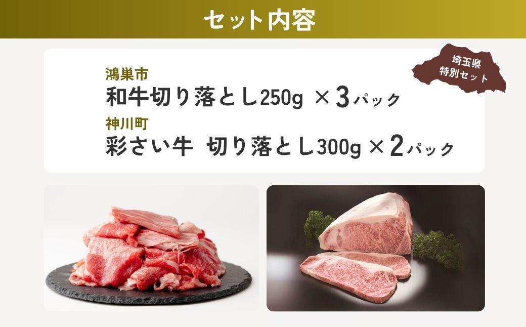 切り落としお肉セット | 牛肉 黒毛和牛 国産牛 カタロース ロース肉 バラ モモ 彩さい牛 ブランド牛 すき焼き 水炊き 炒め物 丼もの しぐれ煮 埼玉県 埼玉県庁