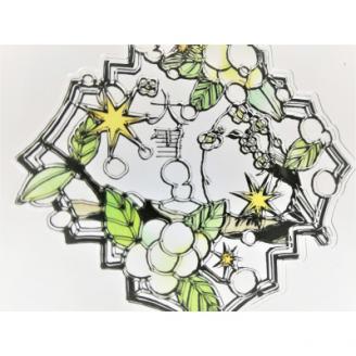 KOEDO川越硝子「切り絵ガラスアート」M(大雪)