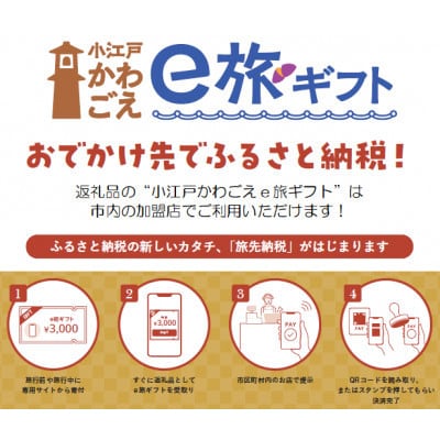 【ANAの旅先納税】小江戸かわごえe旅ギフト30,000円(寄附額100,000円)