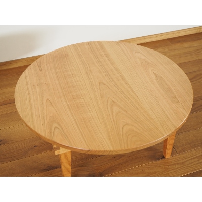 【UMEBACHI FURNITURE】 山桜のちゃぶ台　直径60cm　折り畳み　国産材　申込後生産