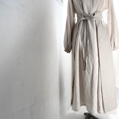 KIKONO Johanna mieli ギャザーエプロン　生成