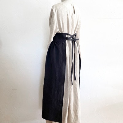 KIKONO Johannamieliギャザーエプロン　チャコールグレー