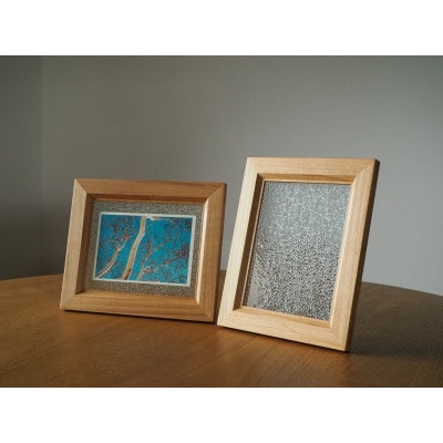 【UMEBACHI FURNITURE】 数量限定　ダイヤガラスの写真立て　山桜材　職人による手仕事