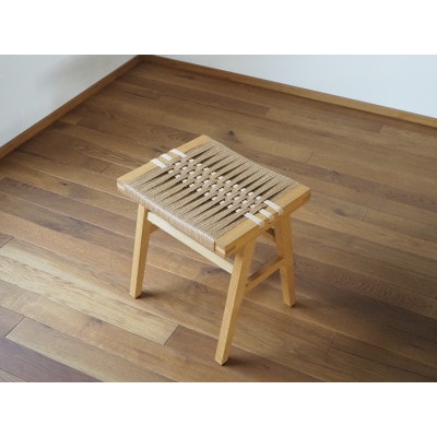【UMEBACHI FURNITURE】 ペーパーコードスツール　国産クリ材　【申込後生産】