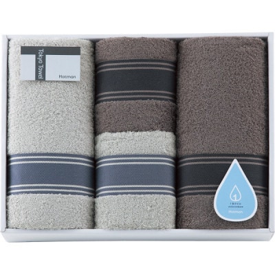【母の日ギフト用】ホットマン1秒タオル　大判バス・フェイスタオル各2枚ギフトセット【配送不可地域：離島・沖縄県】