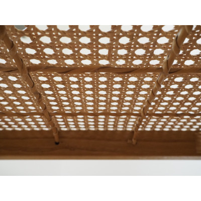 【UMEBACHI FURNITURE】 ラタンのアームチェア　国産クルミ材　籐張 【申込後生産】