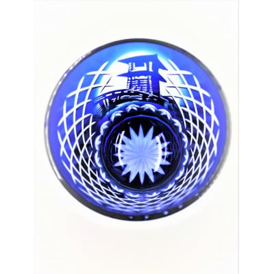 KOEDO川越硝子『川越切子「時の鐘矢来(瑠璃)」』