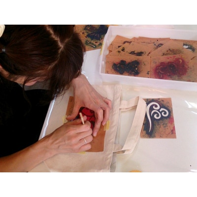 川越市ふるさと納税　伝統工芸　型友禅体験チケット ペア用